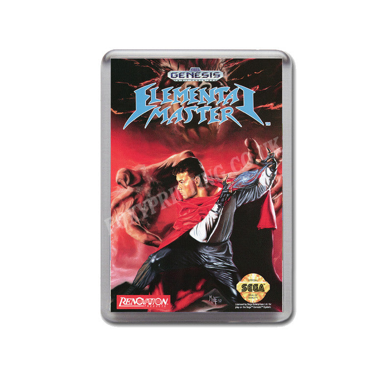 Elemental Master Game Style Inspired Sega Megadrive Retro Video Gaming Magnet