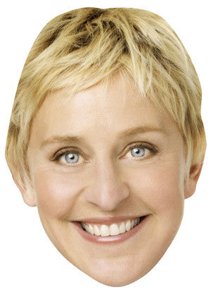 Ellen Degeneres Celebrity Face Mask Fancy Dress Cardboard Costume Mask