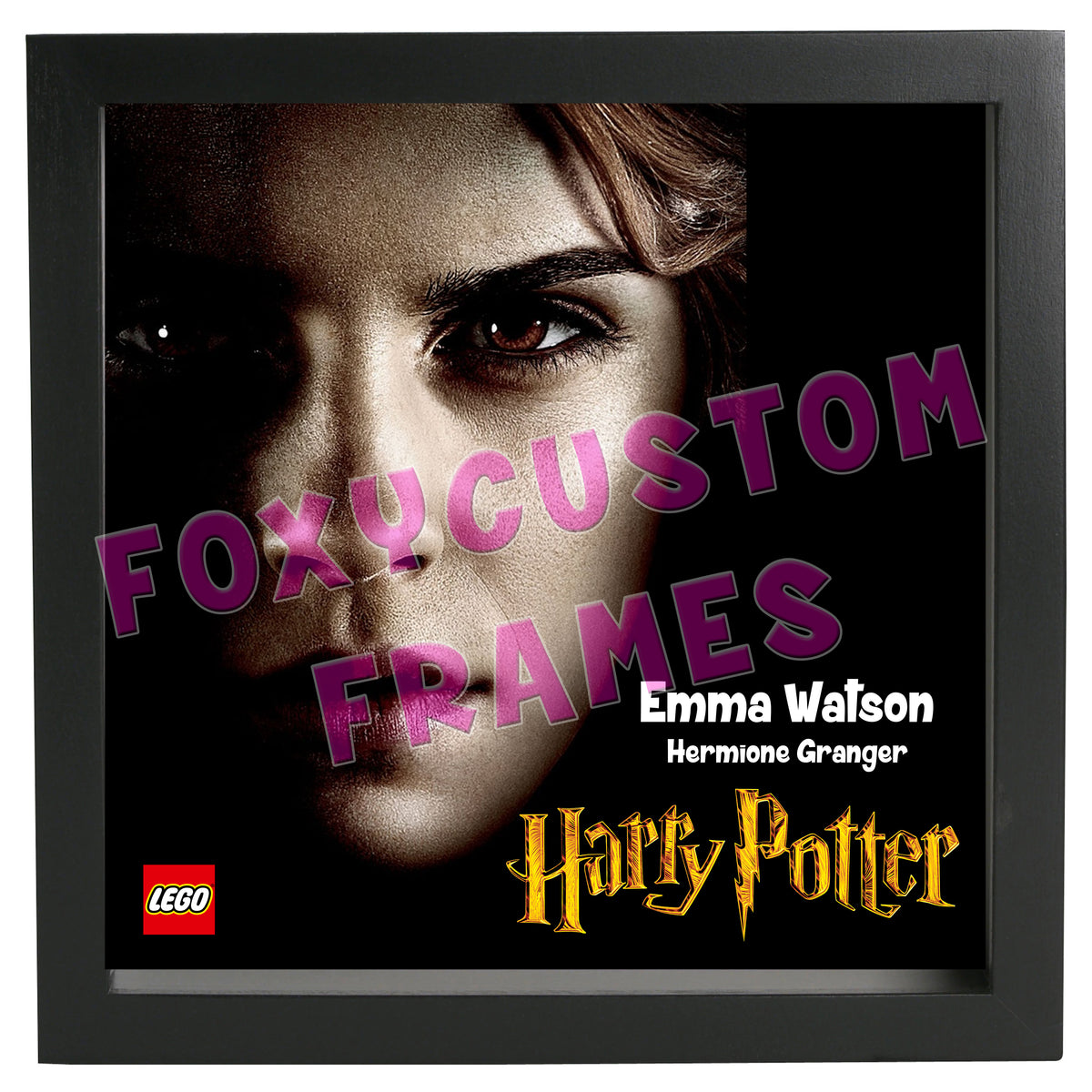 Harry Potter - Hermione Granger Lego Display Case - Minifigure Display Background and Frames – Harry Potter - Hermione Granger Lego Display Case - Minifigure Display