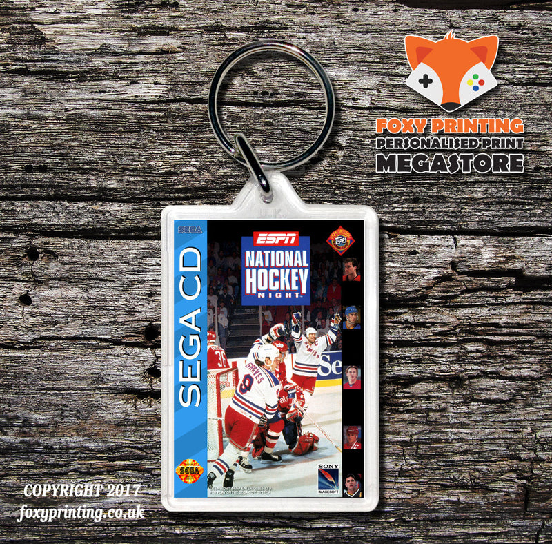 Espn National Hockey Night Game Inspired Retro Gaming Keyring