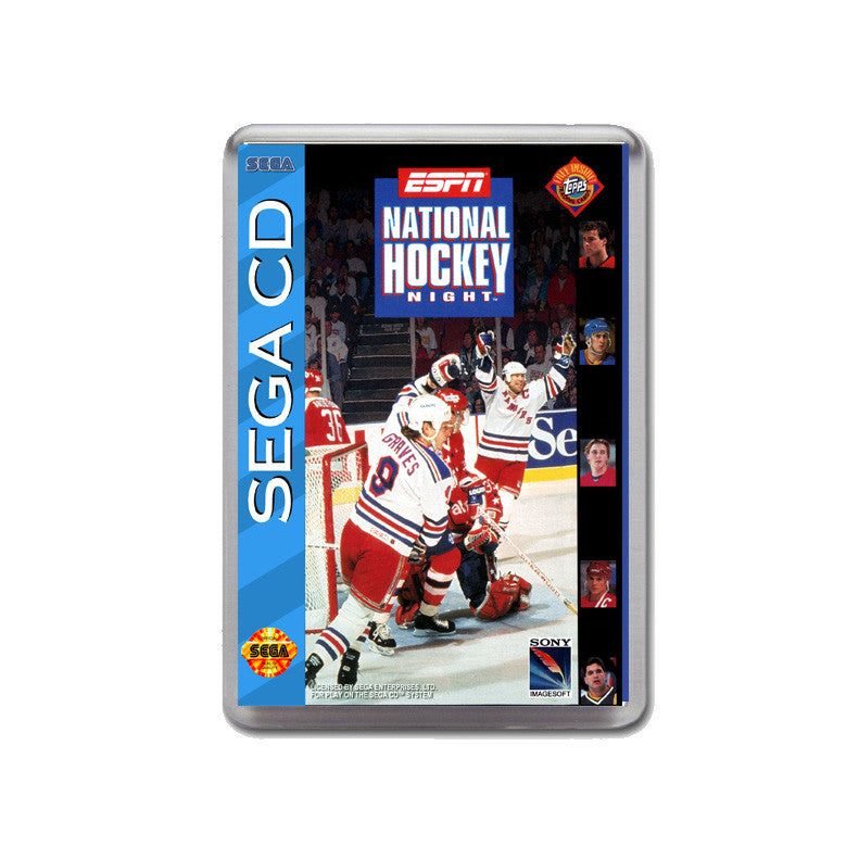 Espn National Hockey Night Sega Mega CD Game Inspired Retro Gaming Magnet