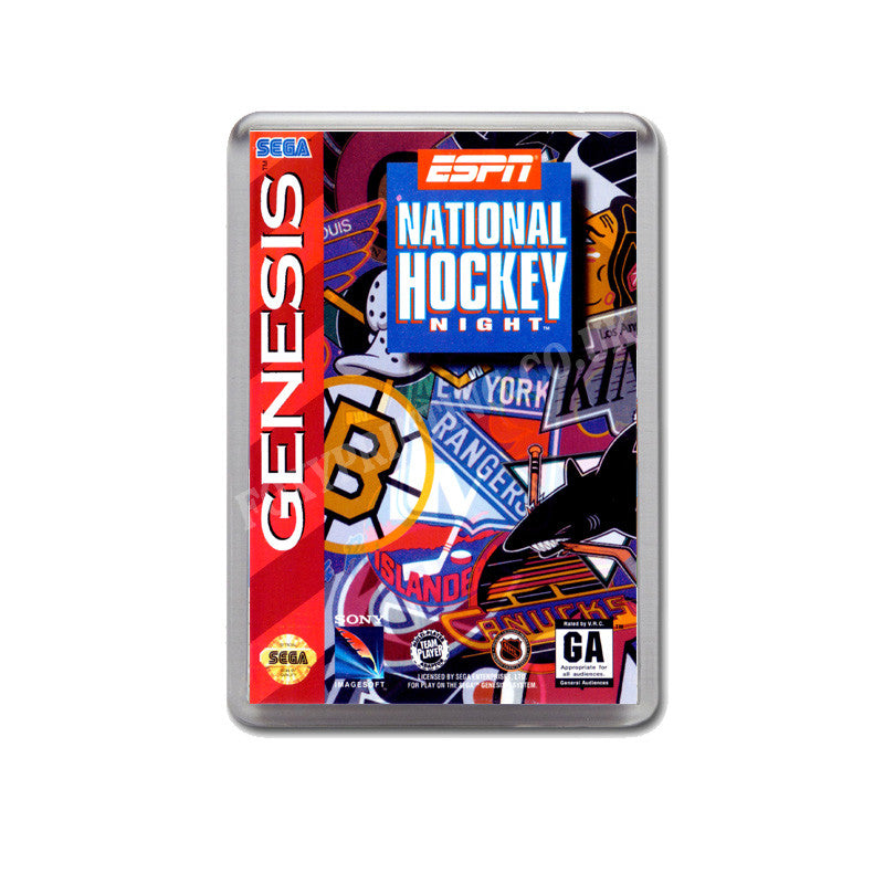 Espn National Hockey Night Game Style Inspired Sega Megadrive Retro Video Gaming Magnet