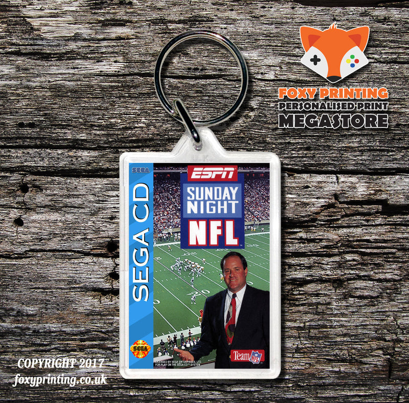 Espn Sunday Night Football Game Inspired Retro Gaming Keyring