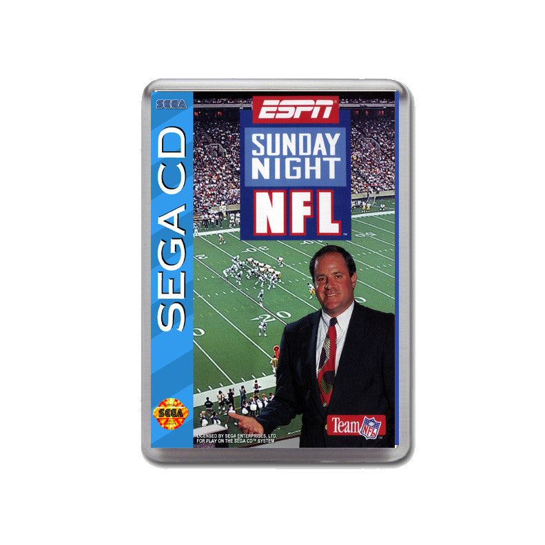 Espn Sunday Night Football Sega Mega CD Game Inspired Retro Gaming Magnet