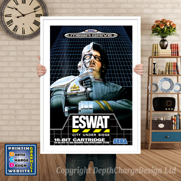 Eswat Eu - Sega Megadrive Inspired Retro Gaming Poster