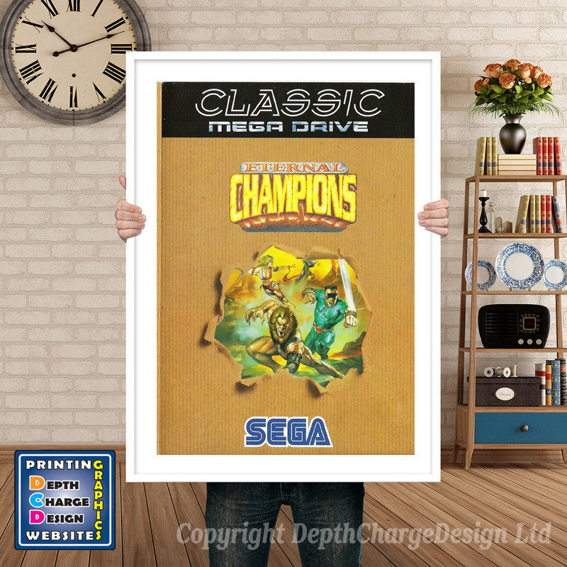 Eternal Champions Pal - Sega Megadrive Inspired Retro Gaming Poster A4 A3 A2 Or A1