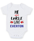 Me and My Uncle Love everton Personalised FOOTBALL TEAM Baby Grow