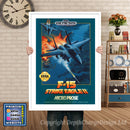 F15 Strike Eagle 2 - Sega Megadrive Inspired Retro Gaming Poster A4 A3 A2 Or A1