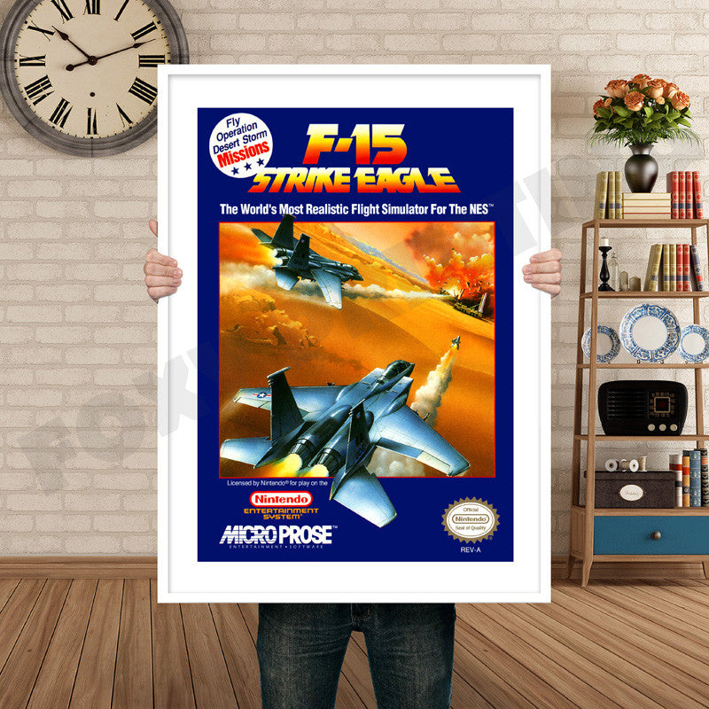 F15strikeeagle Retro GAME INSPIRED THEME Nintendo NES Gaming A4 A3 A2 Or A1 Poster Art 228