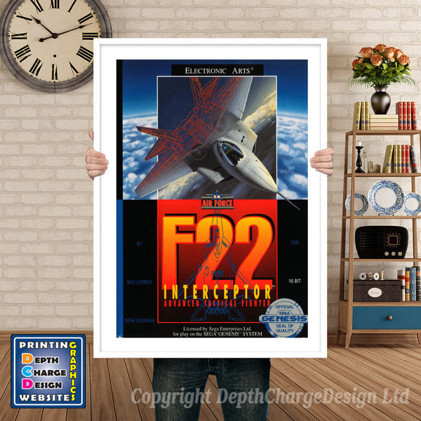 F22 - Sega Megadrive Inspired Retro Gaming Poster