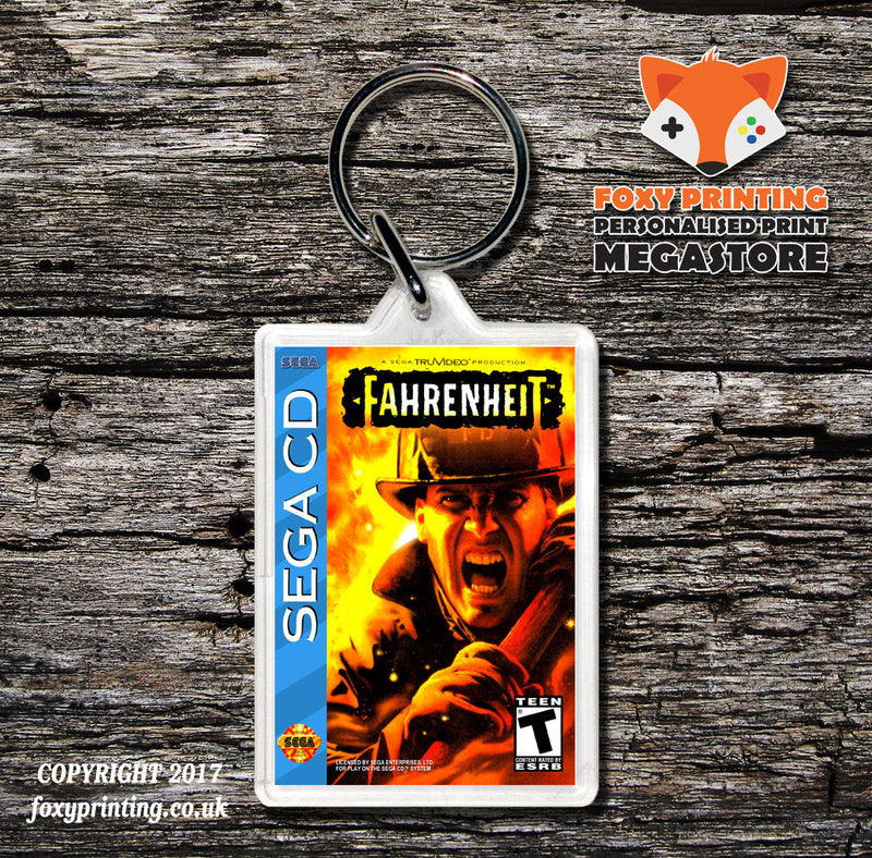 Fahrenheit Game Inspired Retro Gaming Keyring