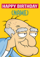 THEME INSPIRED Kids Adult Personalised Birthday Card Family Guy Herbert Birthday Card