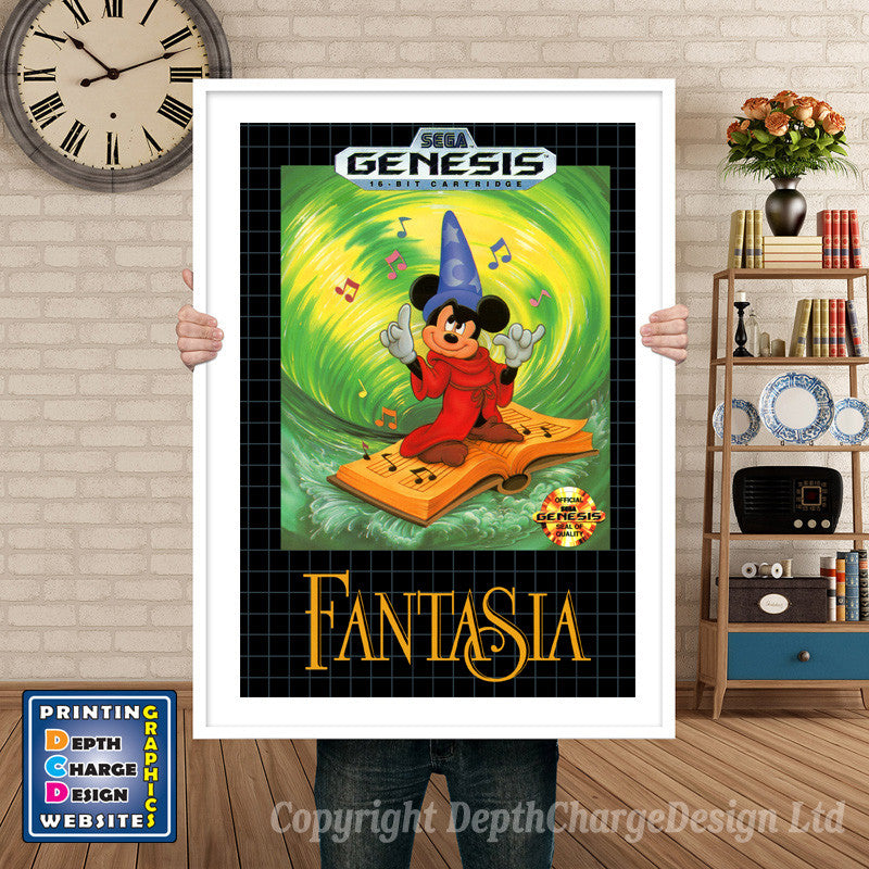 Fantasia - Sega Megadrive Inspired Retro Gaming Poster A4 A3 A2 Or A1