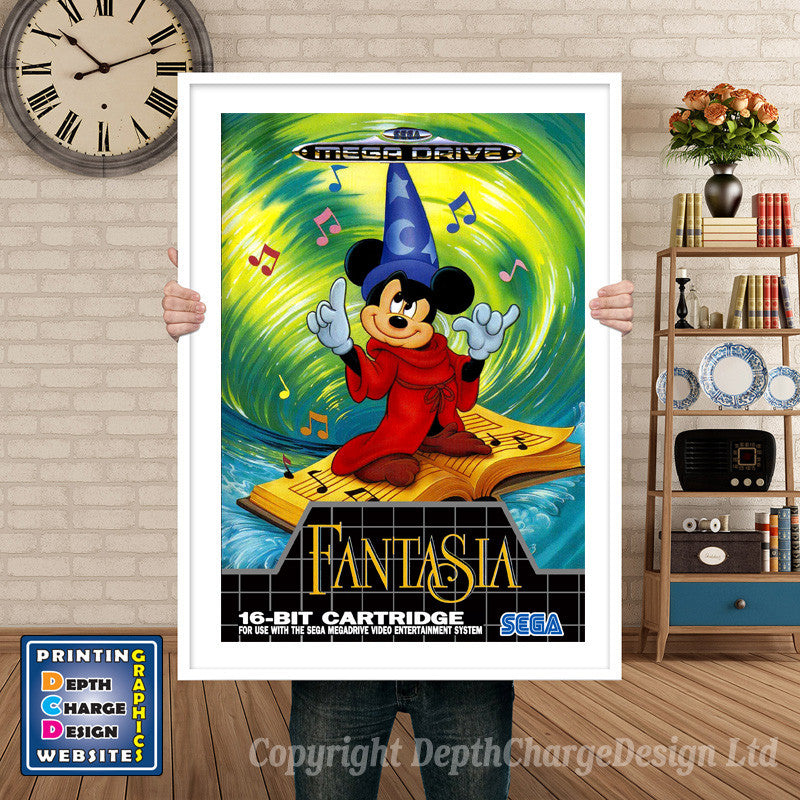 Fantasia Eu - Sega Megadrive Inspired Retro Gaming Poster A4 A3 A2 Or A1
