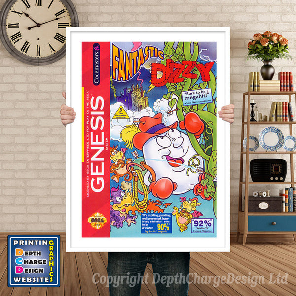 Fantastic Dizzy - Sega Megadrive Inspired Retro Gaming Poster
