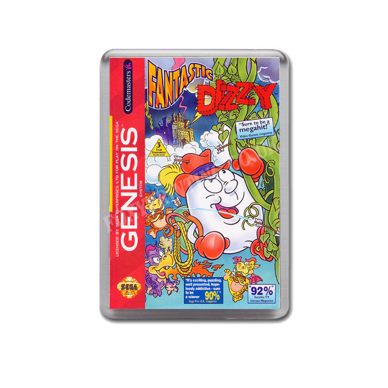 Fantastic Dizzy Game Style Inspired Sega Megadrive Retro Video Gaming Magnet