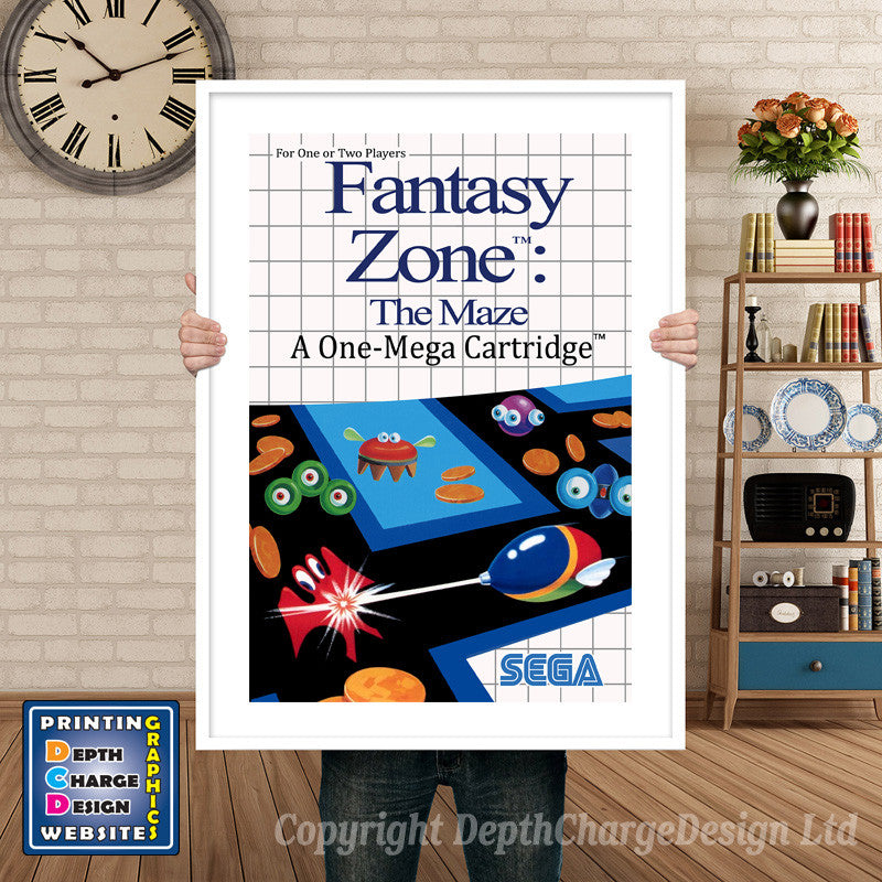 Fantasy Zone The Maze Inspired Retro Gaming Poster A4 A3 A2 Or A1