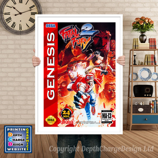 Fatal Fury 2 - Sega Megadrive Inspired Retro Gaming Poster