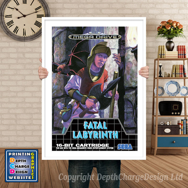 Fatal Labyrinth Eu - Sega Megadrive Inspired Retro Gaming Poster