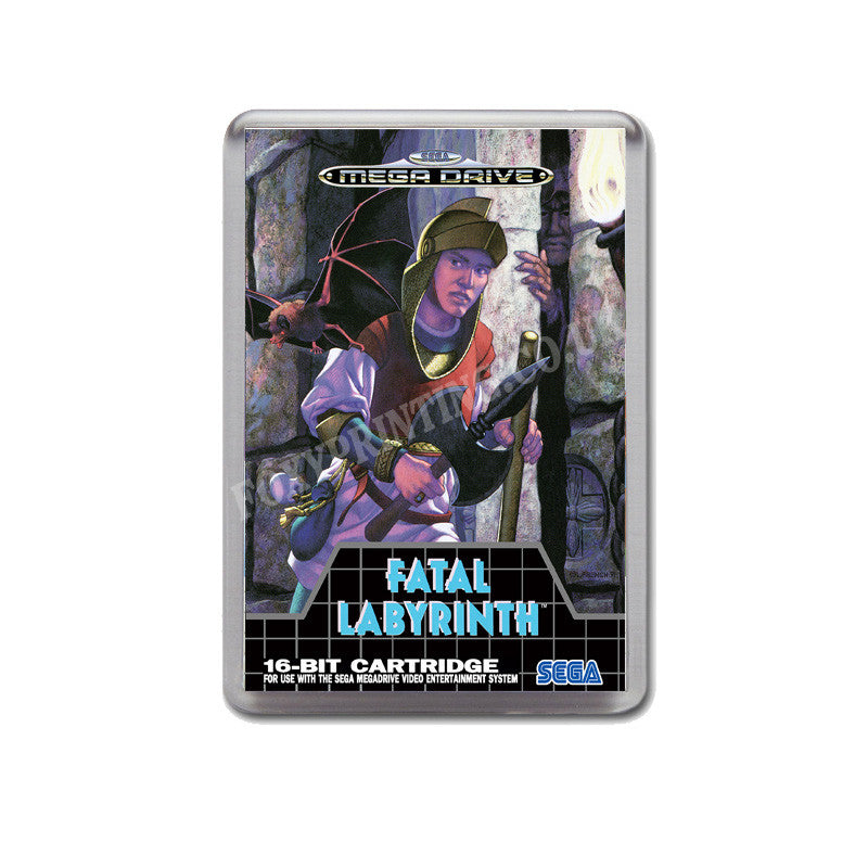 Fatal Labyrinth Eu Game Style Inspired Sega Megadrive Retro Video Gaming Magnet