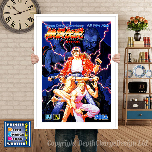 Fatalfury Jp - Sega Megadrive Inspired Retro Gaming Poster