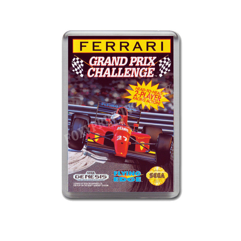 Ferrari Grandprix Challenge Game Style Inspired Sega Megadrive Retro Video Gaming Magnet