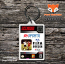 Fifa International Soccer Game Inspired Retro Gaming Keyring