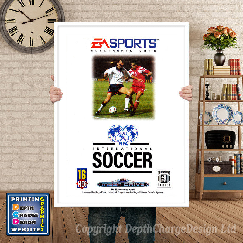 Fifa International Soccer Au - Sega Megadrive Inspired Retro Gaming Poster A4 A3 A2 Or A1 – Fifa International Soccer Au - Sega Megadrive Inspired Retro Gaming Poster