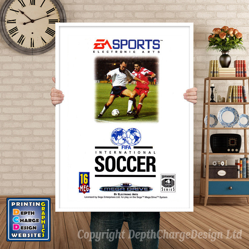 Fifa International Soccer Au - Sega Megadrive Inspired Retro Gaming Poster A4 A3 A2 Or A1