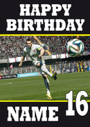Fifa Football Design 1 THEME INSPIRED Kids Adult Personalised Birthday Card Birthday Card