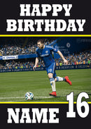 Fifa Football Design 2 THEME INSPIRED Kids Adult Personalised Birthday Card Birthday Card