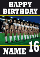 Fifa Football Design 3 THEME INSPIRED Kids Adult Personalised Birthday Card Birthday Card