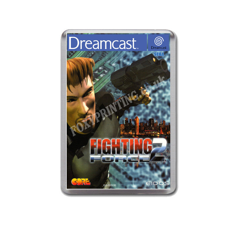 Fighting Force 2 Eu Sega Dreamcast Style Inspired Retro Game Magnet