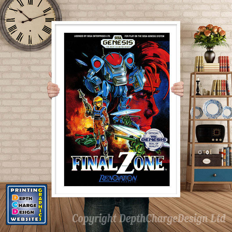 Final Zone - Sega Megadrive Inspired Retro Gaming Poster A4 A3 A2 Or A1