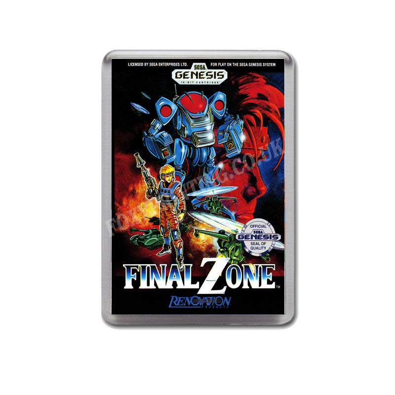 Final Zone Game Style Inspired Sega Megadrive Retro Video Gaming Magnet