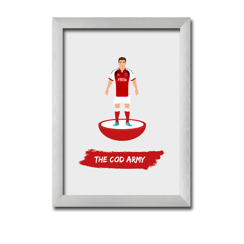 Fleetwood Town Football Club gift - The Cod Army- Tiny Men Big Balls Poster