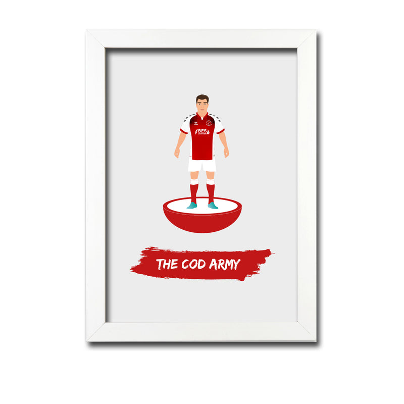 Fleetwood Town Football Club gift - The Cod Army- Tiny Men Big Balls Poster
