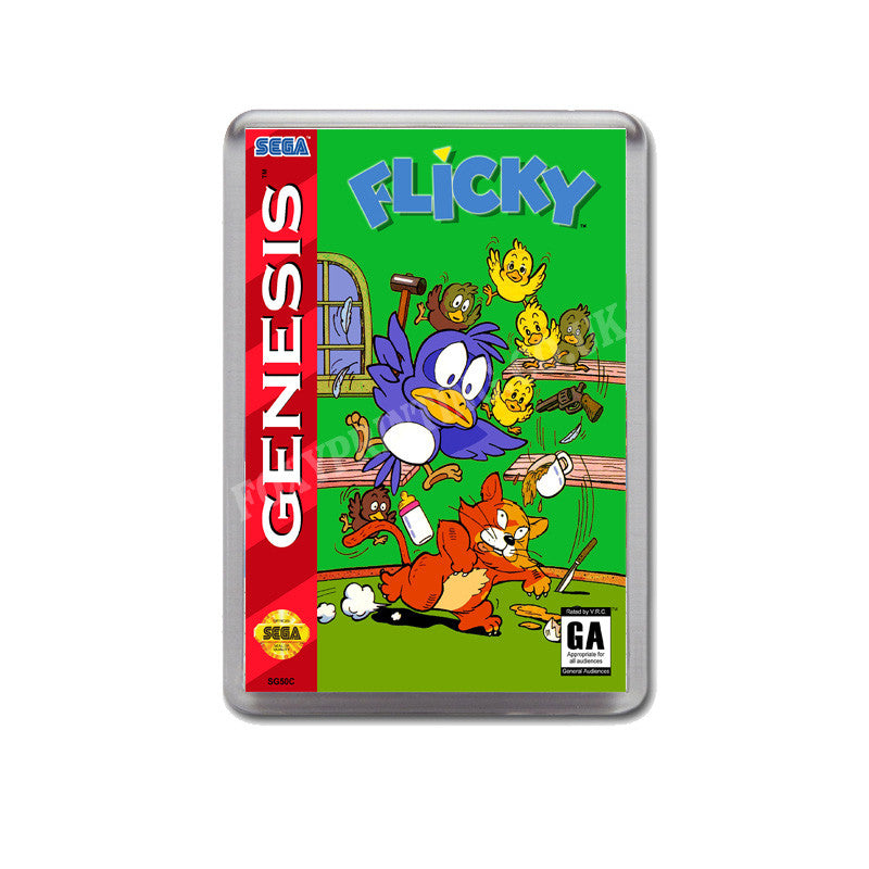 Flicky Game Style Inspired Sega Megadrive Retro Video Gaming Magnet