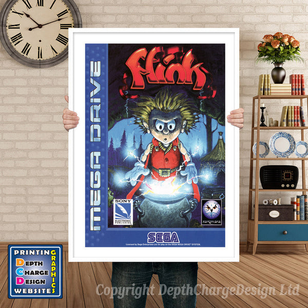 Flink Eu - Sega Megadrive Inspired Retro Gaming Poster