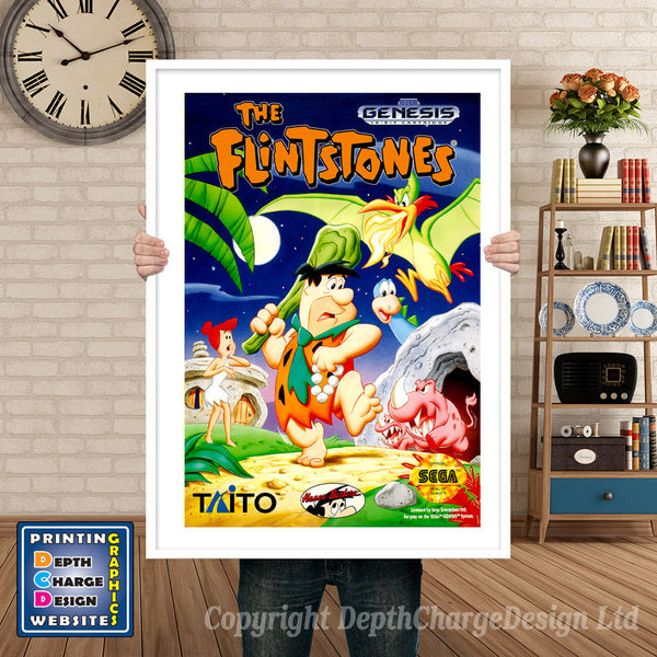 Flint Stones - Sega Megadrive Inspired Retro Gaming Poster
