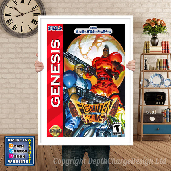 Forgotten Worlds Ca - Sega Megadrive Inspired Retro Gaming Poster