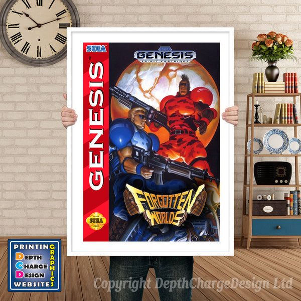 Forgotten Worlds None - Sega Megadrive Inspired Retro Gaming Poster