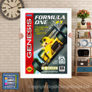 Formula One - Sega Megadrive Inspired Retro Gaming Poster A4 A3 A2 Or A1