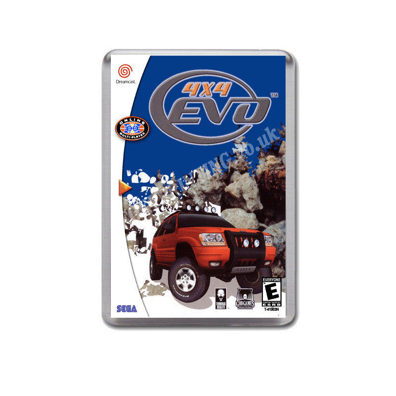 Four X Four Evolution 2 Sega Dreamcast Style Inspired Retro Game Magnet