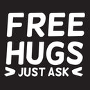 Free Hugs, Just Ask Novelty Vinyl Car Sticker
