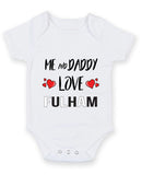Me and Daddy Love fulham Personalised FOOTBALL TEAM Baby Grow