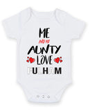 Me and My Aunty Love fulham Personalised FOOTBALL TEAM Baby Grow