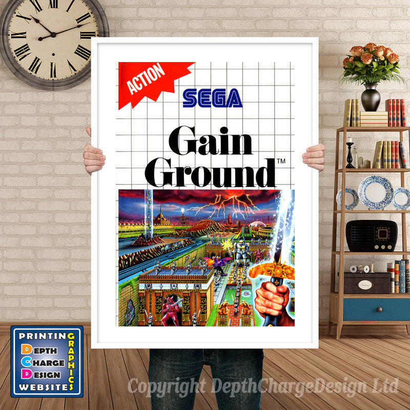 Gaining Ground Inspired Retro Gaming Poster A4 A3 A2 Or A1