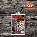 Galaga Retro NES Game Cover Art Gaming Keyring