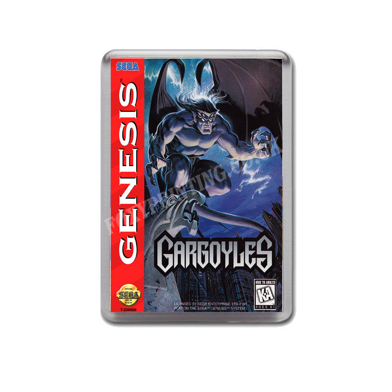 Gargoyles Game Style Inspired Sega Megadrive Retro Video Gaming Magnet